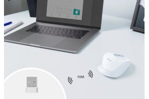 Ozaa Rechargeable Wireless Mouse - white