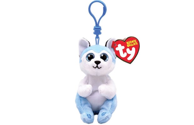 Λούτρινο TY Beanie Bellies Thunder Χνουδωτό Κλιπ Σκυλάκι Χάσκι Μπλε 8.5 cm