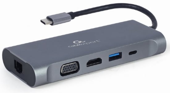 Docking Station Cablexpert A-CM-COMBO7-01 7-in-1 Multi-Port USB 3.0 συμβατό με USB-C