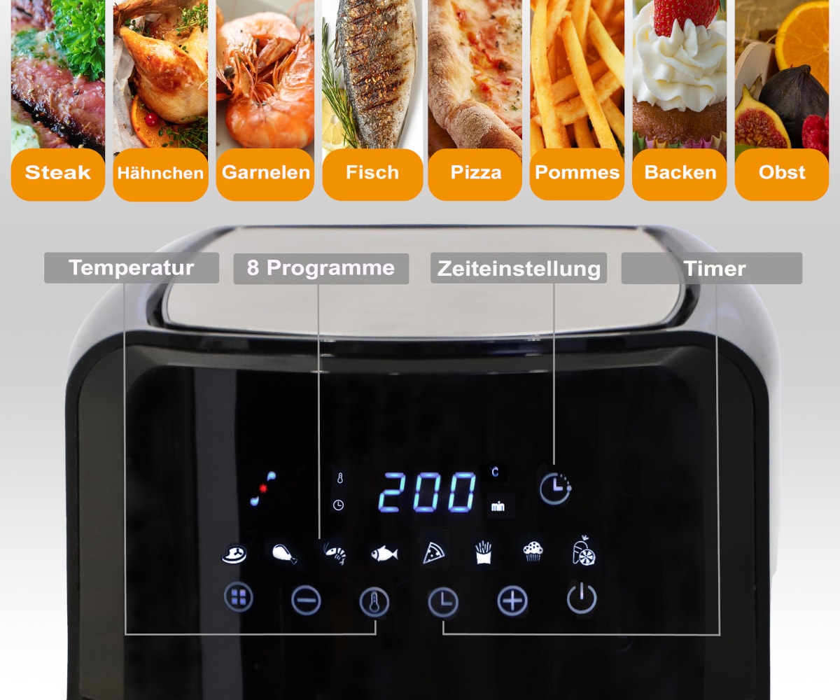 Φριτέζα Αέρος FIRST AUSTRIA FA-5053-4 με Αποσπώμενο Κάδο 1700 W 5 L Ασημί
Φριτέζα Αέρος FIRST AUSTRIA FA-5053-4 με Αποσπώμενο Κάδο 1700 W 5 L Ασημί