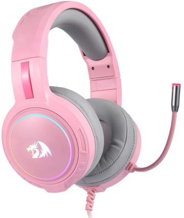 Redragon H270P Mento Gaming Ενσύρματα Ακουστικά 3.5/USB με RGB Φωτισμό Ροζ