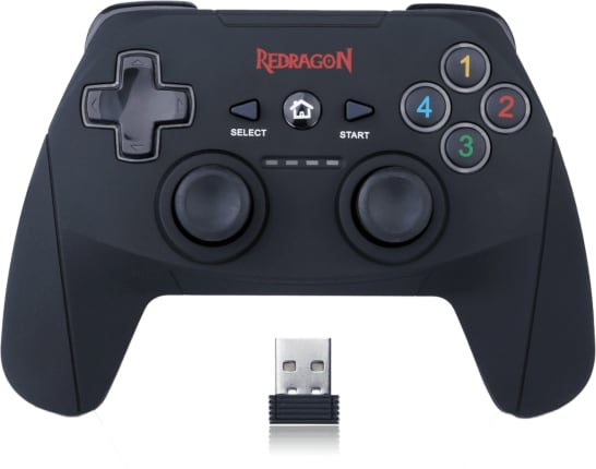 Redragon Harrow G808 Ασύρματο Χειριστήριο για PC, PS3, Xbox 360 και Android - Μαύρο