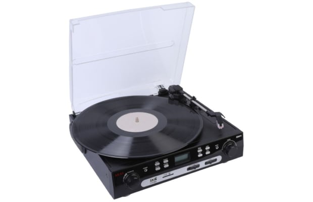 Πικάπ Akai ATT-15C με Ενσωματωμένα Ηχεία και Bluetooth/USB/Κάρτα SD/Ραδιόφωνο FM/AUX - Μαύρο