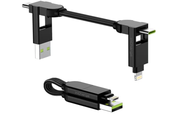 Καλώδιο Φόρτισης Rolling Square inCharge X Keyring 6-in-1 100W - Lava Black