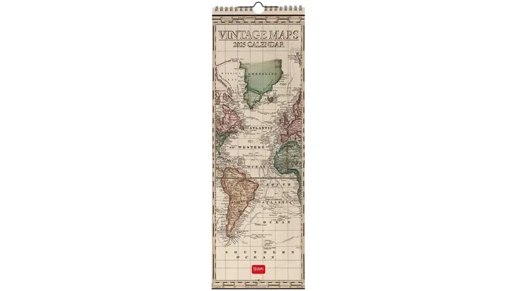 Ημερολόγιο Τοίχου Legami 2025 Vintage Maps 16x49 cm
