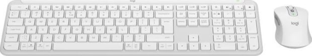 Logitech MK950 Signature Slim Silent Ασύρματο Σετ Πληκτρολόγιο & Ποντίκι (US) - Off White