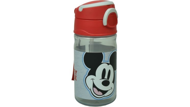 Παγούρι Gim Mickey All In The Name με Καλαμάκι 350 ml Γκρι