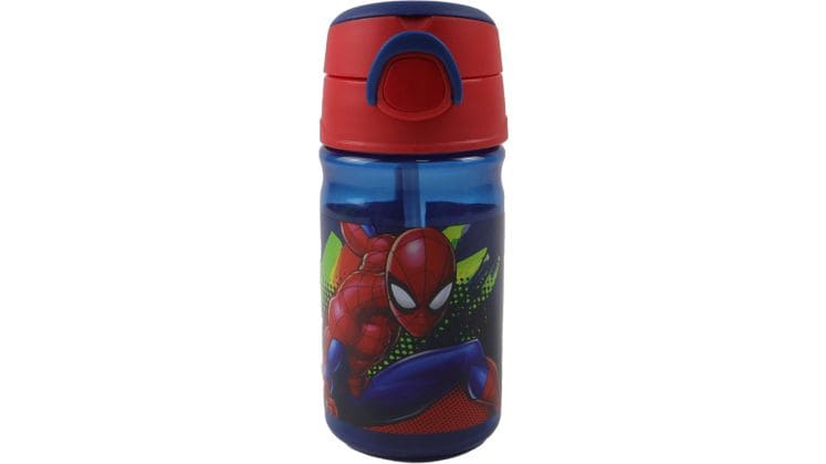 Παγούρι Gim Spiderman με Καλαμάκι 350 ml Μπλε