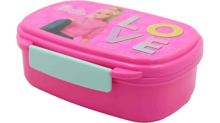 Σετ Φαγητοδοχείο Gim Με Κουτάλι & Πιρούνι Barbie Φούξια
