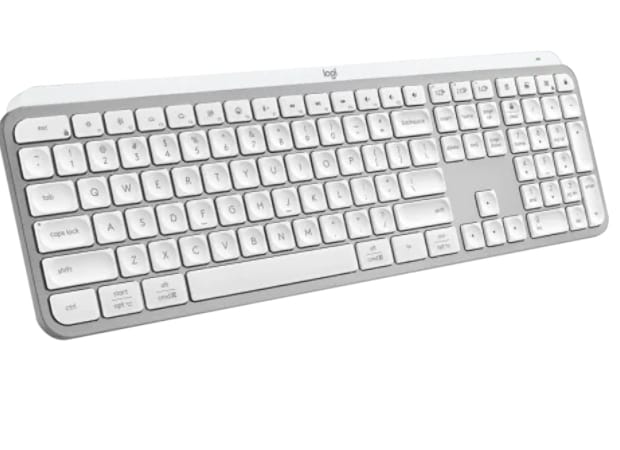 Logitech MX KEYS S Ασύρματο Bluetooth Μεμβράνης Πληκτρολόγιο Pale Gray (US)