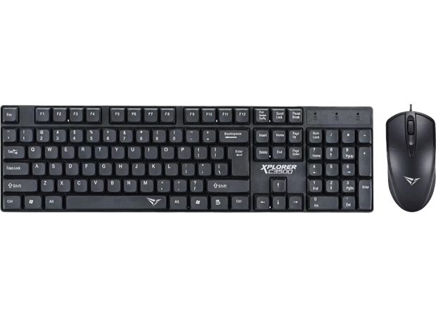 ALCATROZ Xplorer C3500 Ενσύρματο σετ Πληκτρολόγιο/Ποντίκι - Μαύρο (US)