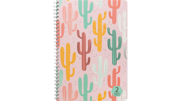 Τετράδιο Σπιράλ Coolbee 2 Θεμάτων Cactus 17x25cm