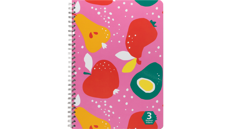 Τετράδιο Σπιράλ Coolbee 3 Θεμάτων Abstract Fruits 17x25cm