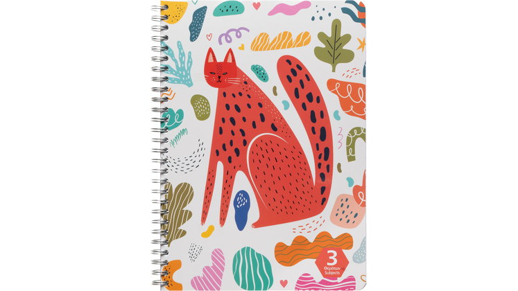 Τετράδιο Σπιράλ Coolbee 3 Θεμάτων Wild Cat 17x25cm
