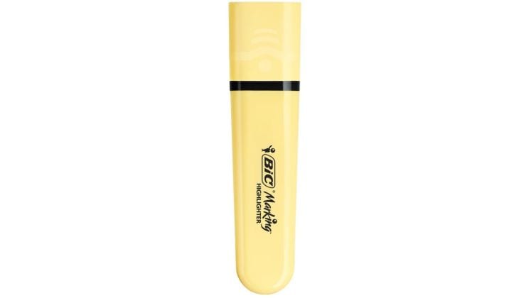 Μαρκαδόρος Υπογράμμισης Bic Flat Pastel Κίτρινο 1.2 mm