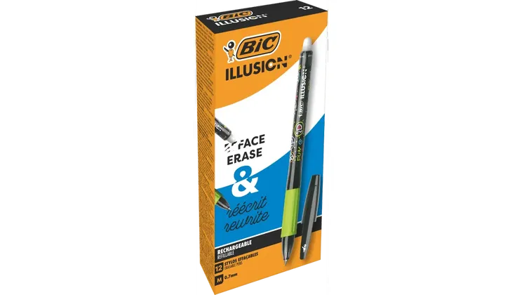 Στυλό Gel Bic Illus 0.7 mm Μαύρο (1 Τεμάχιο)