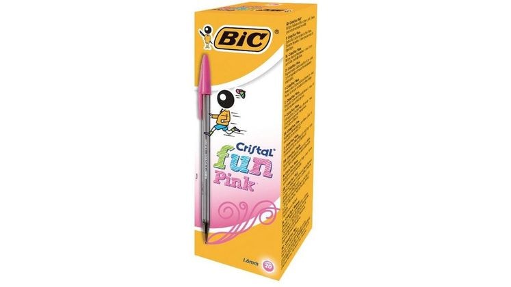 Στυλό Διαρκείας Bic Cristal Fun 1.6 mm Ροζ (1 Τεμάχιο)