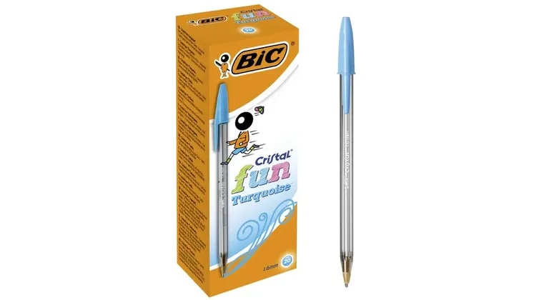 Στυλό Διαρκείας Bic Cristal Fun 1.6 mm Τιρκουάζ (1 Τεμάχιο)