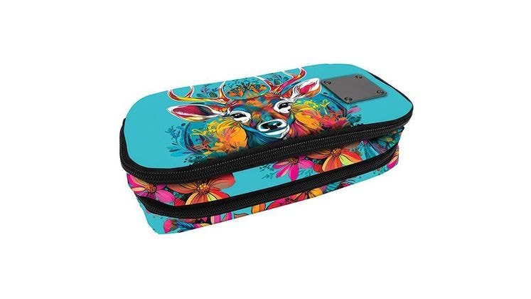 Κασετίνα Οβάλ Διπλή Graffiti Xscape Deer