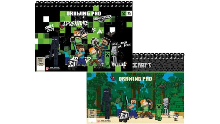Μπλοκ Ζωγραφικής Graffiti Minecraft 23Χ33 40 Φύλλων (2 Σχέδια - 1 Τεμάχιο)