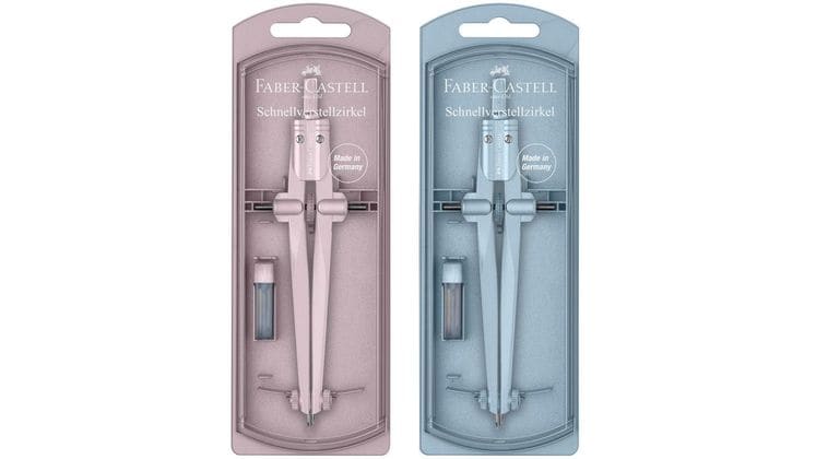 Διαβήτης Faber-Castell Stream Σιέλ/Ροζέ (1 Τεμάχιο)