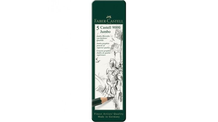 Μολύβια Faber-Castell Jumbo 9000 ΗΒ-8Β (5 Τεμάχια)