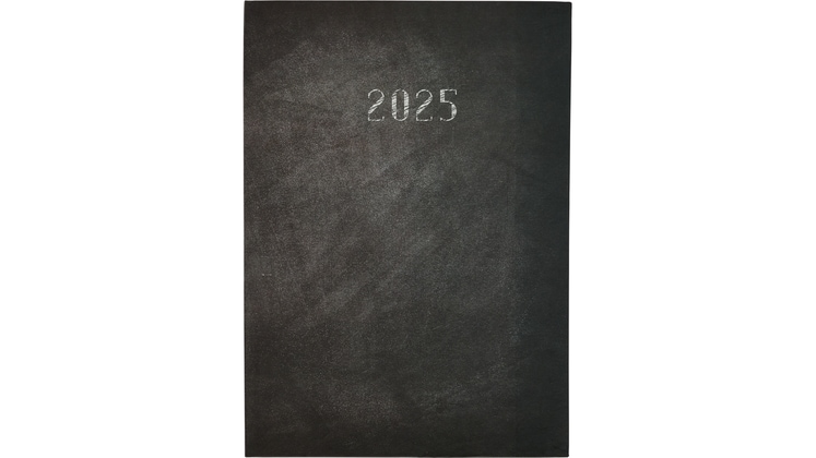 Ημερολόγιο Ημερήσιο Office Log 2025 Δετό Μαύρο 17x24cm