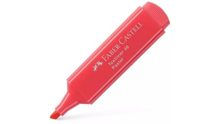Μαρκαδόρος Υπογράμμισης Faber-Castell Fluo Κόκκινο 2.0 mm