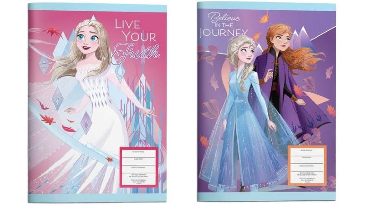 Τετράδιο Καρφίτσα Διακάκης Frozen 40 Φύλλων 17x25cm