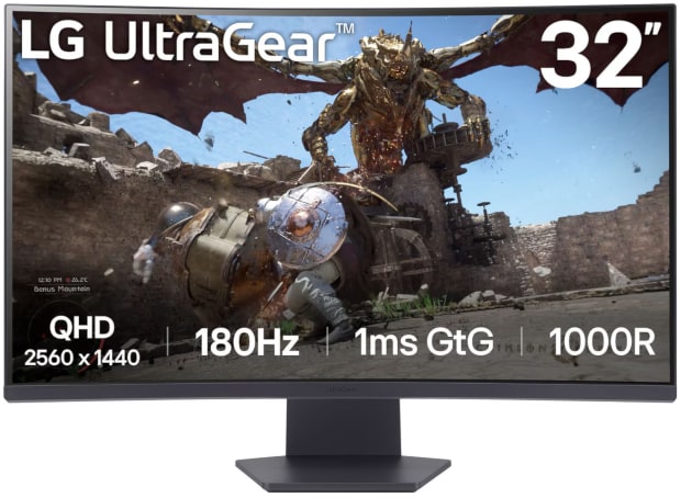 LG UltraGear 32GS60QC-B 31.5" QHD VA Curved 180 Hz 1ms