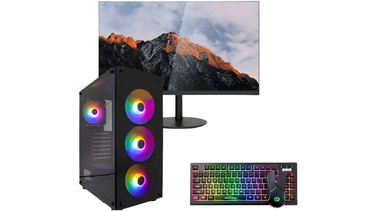 Desktop Vengeance Cobra-V3 (Ryzen 3-3200G/8GB/240GB SSD/FreeDOS Gaming PC) + 22" Monitor + RGB Keyboard/Mouse