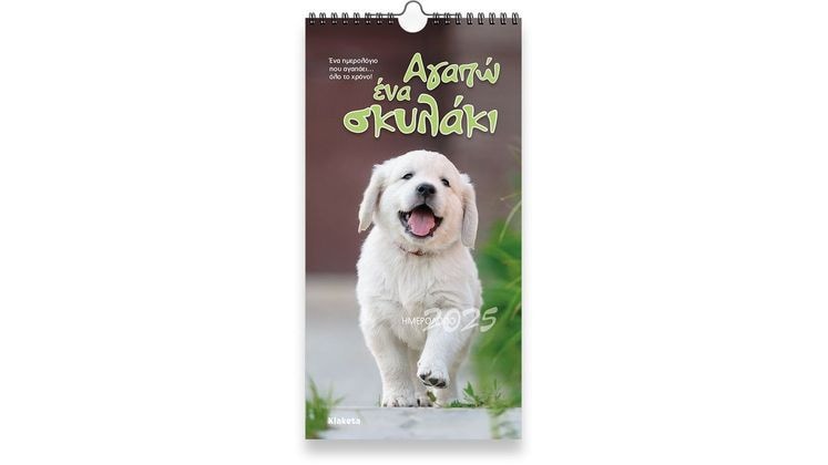 Ημερολόγιο Τοίχου Klaketa 2025 Αγαπώ Ένα Σκυλάκι 17x33cm