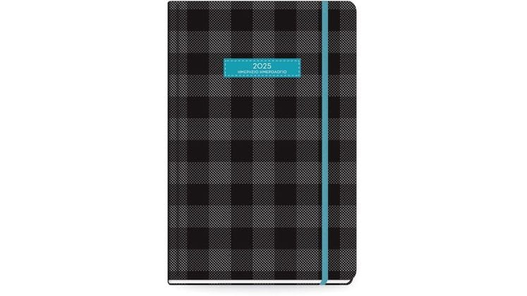Ημερολόγιο Ημερήσιο The Writing Fields 2025 Plaid Μαύρο 13.8x20.4cm