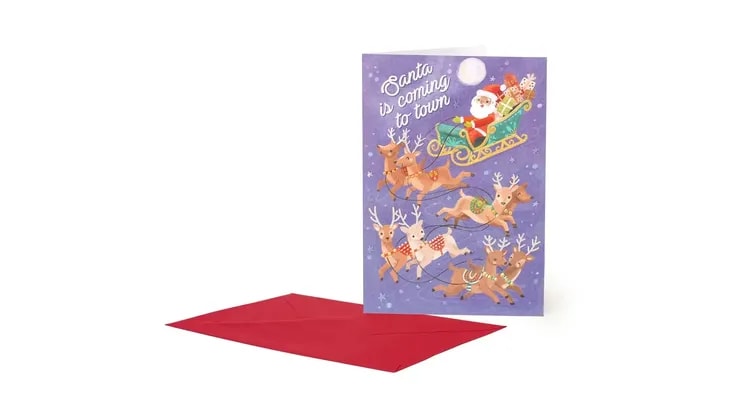 Ευχετήρια Κάρτα Legami Large Santa Sleigh