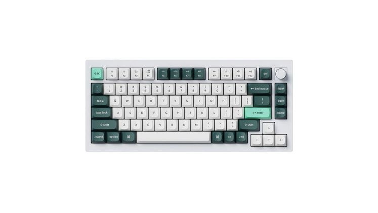 Keychron Q1H-P1 Gaming Ασύρματο Μηχανικό Πληκτρολόγιο RGB Λευκό (US)