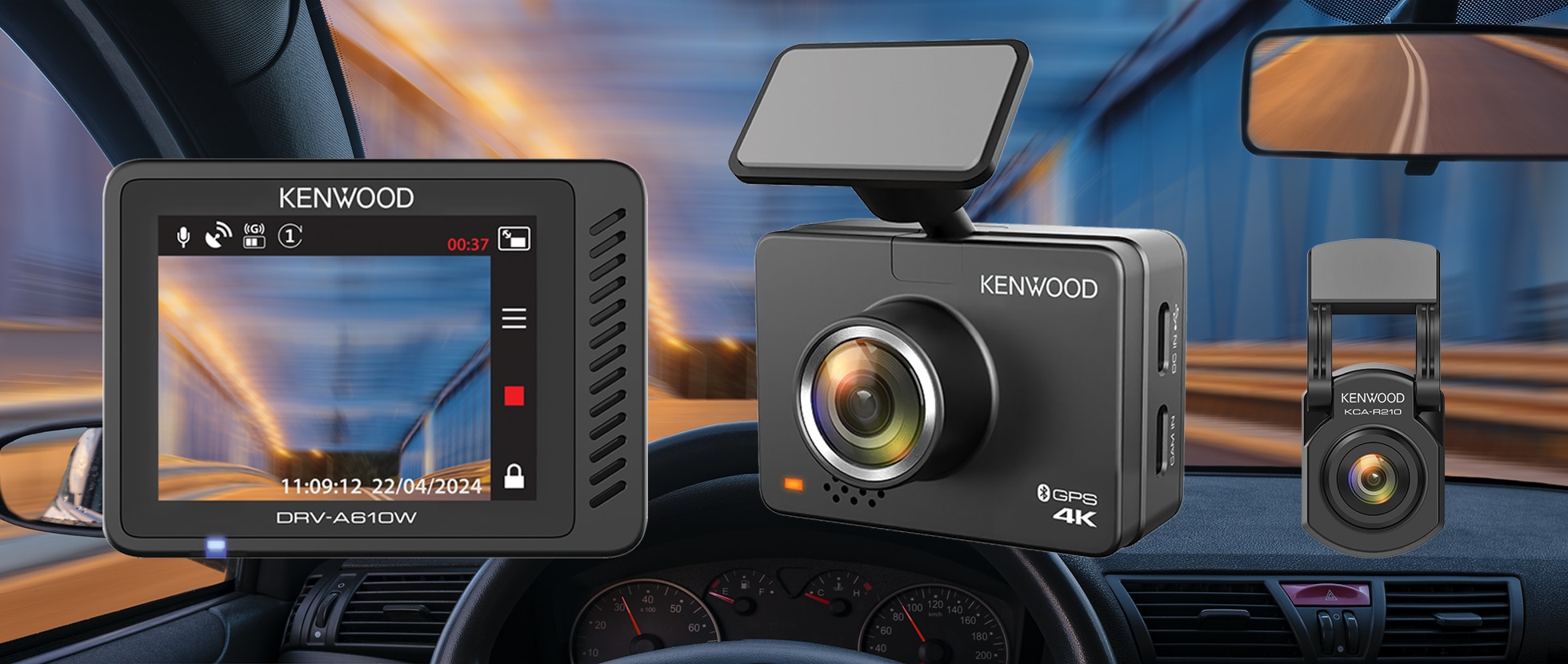 Κάμερα DVR Αυτοκινήτου Dash Cam Kenwood DRVA310W 2.0