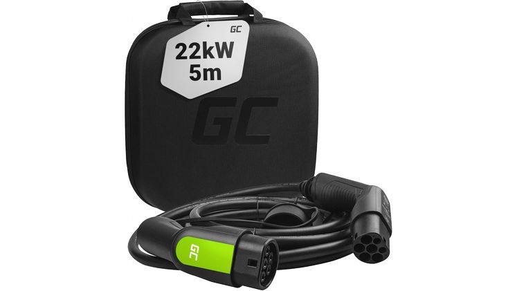 Καλώδιο Φόρτισης EV07 Greencell 5m 22 kW - Μαύρο
