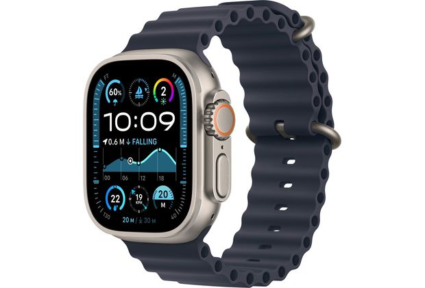 Apple Watch Ultra 2 GPS + Cellular 49mm Natural Titanium Case with Navy Ocean Band