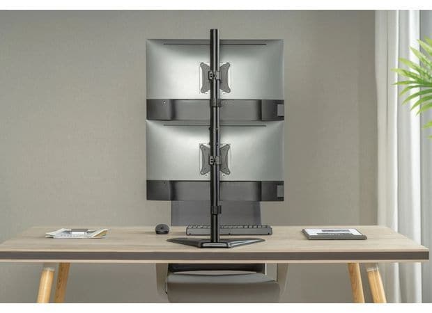 Βάση Monitor Γραφείου Brateck LDT66-T02V για 2 Οθόνες Μαύρο