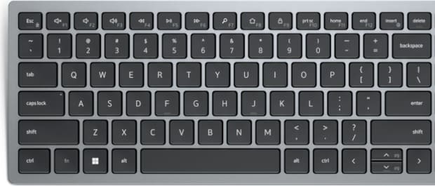 Dell KB740 Ασύρματο Bluetooth Πληκτρολόγιο Γκρι (US)