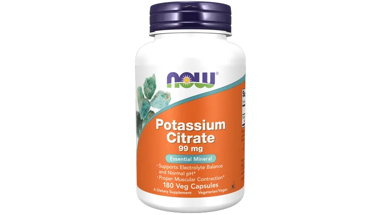 Συμπλήρωμα Διατροφής Now Potassium Citrate 99mg - 180 Κάψουλες