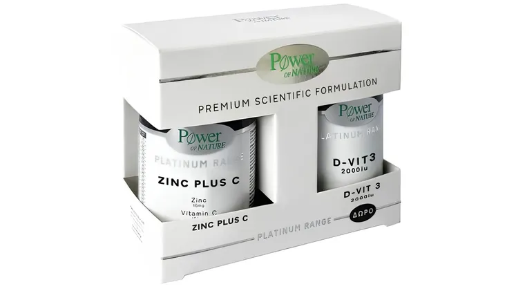 Συμπλήρωμα Διατροφής Power Health Πακέτο Προσφοράς Classics Platinum Range Zinc Plus C - 30 Ταμπλέτες Με Δώρο Βιταμίνη D3- 20 Ταμπλέτες