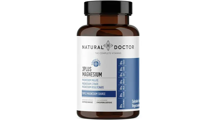 Συμπλήρωμα Διατροφής Natural Doctor 3plus Magnesium - 60 Κάψουλες