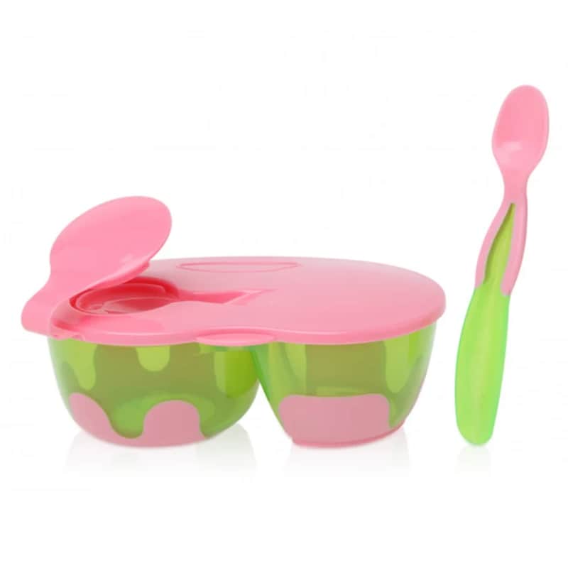 Σετ Φαγητοδοχείο Με Κουτάλι Kiokids Ροζ