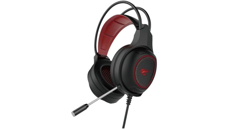 Havit H2239d Gaming Ενσύρματα Ακουστικά 3.5mm/USB με LED Φωτισμό Μαύρα/Κόκκινα