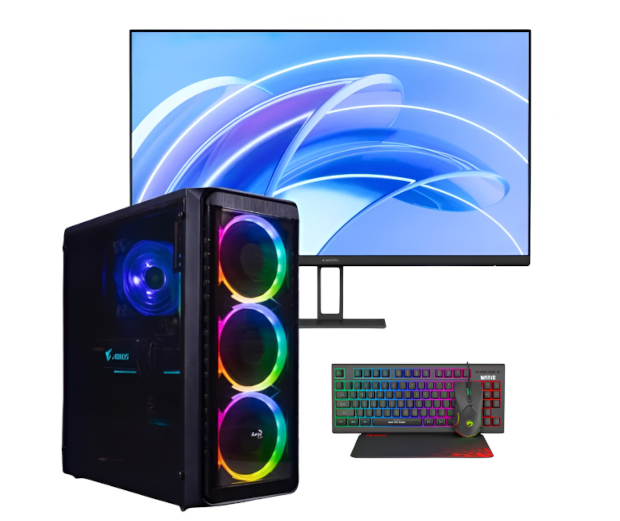 Desktop Praxi Vengeance Ai-69i (Ryzen 5-8600G/16GB/480GB SSD/Radeon Vega Graphics/No Os Gaming Pc + Xiaomi A27i Monitor 27″ FHD IPS)