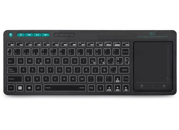 RIITEK Mini K18+ Ασύρματο Πληκτρολόγιο με Touchpad Μαύρο