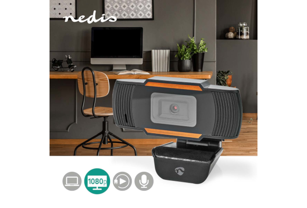 Nedis WCAM100bk Web Camera Full HD 1080p - Μαύρο