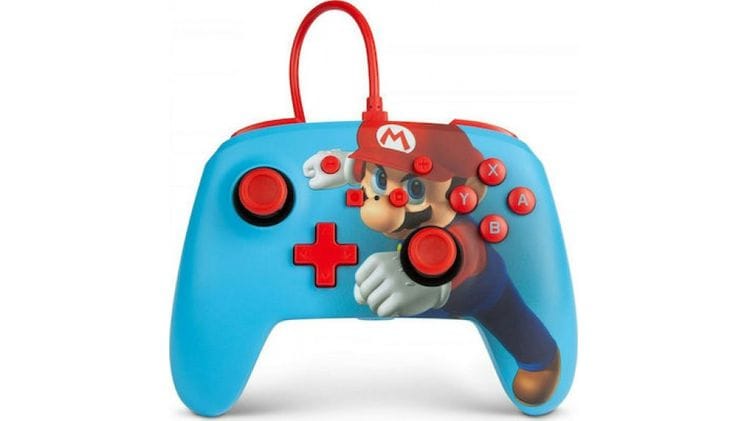 PowerA Enhanced Wired Ενσύρματο Gamepad για Switch Mario Punch - Μπλε