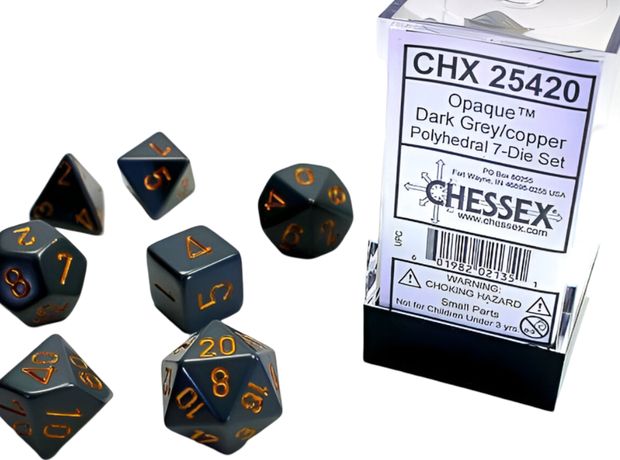Chessex Opaque - Dark Grey/Copper CHESSEX
